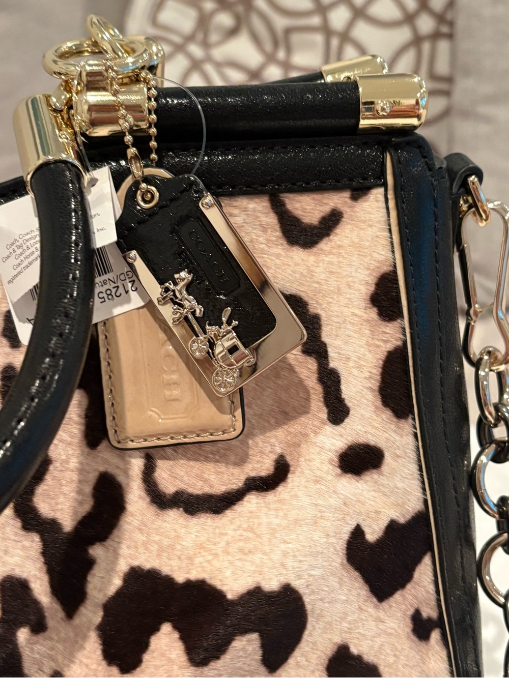 RARE NWT COACH Madison Printed Haircalf Carrie 21285 - Picture 4 of 9